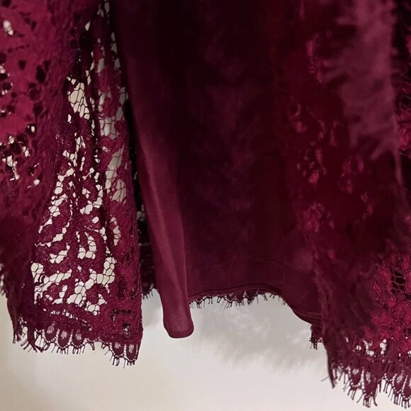 Tory Burch Burgundy Lace Sleeveless Dress – Size 2 - Picture 10 of 15